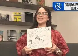 Billie Eilish pos&oacute; para Hajime Isayama y le hizo tremendo retrato