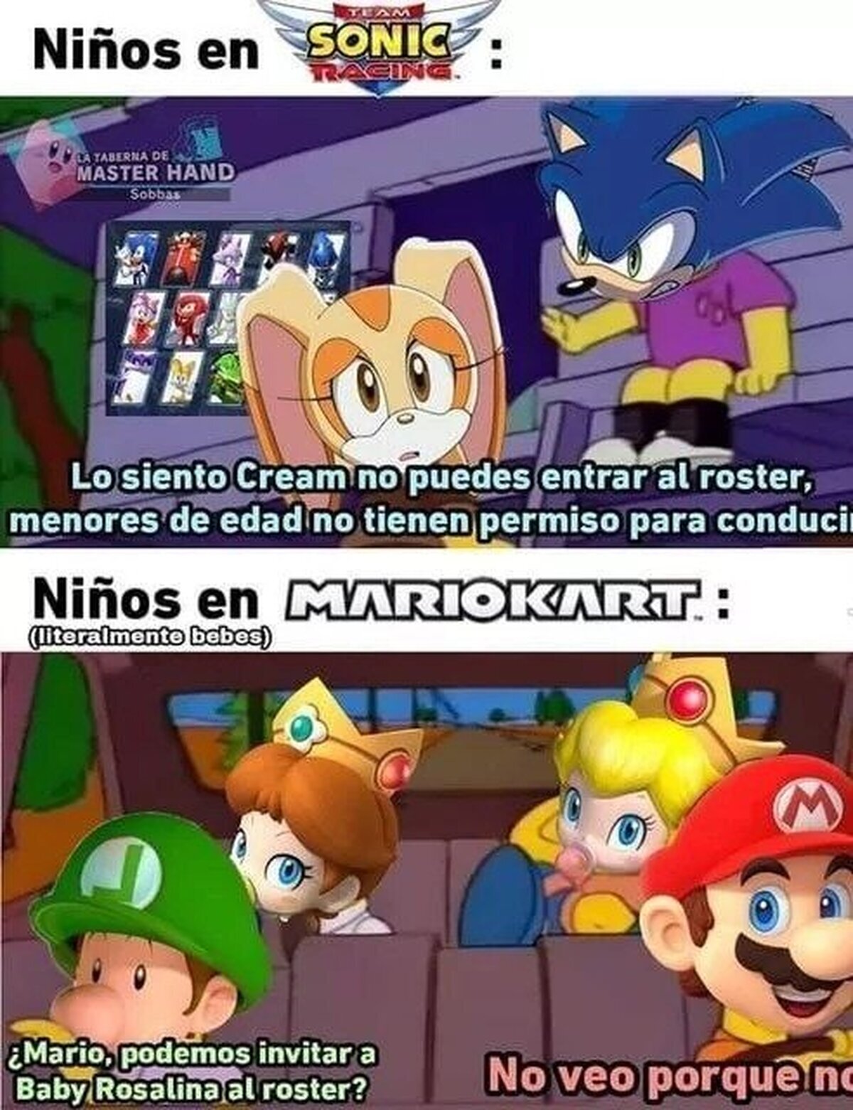 Que drama con niños conduciendo