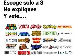 Escoge 3 sin explicar