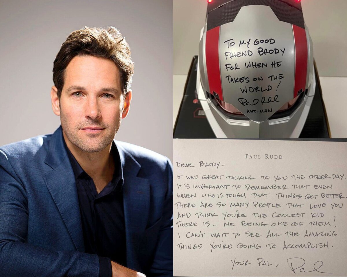 Paul Rudd le escribe una carta a un chico de 12 años que no recibió ningun mensaje en su anuario.
