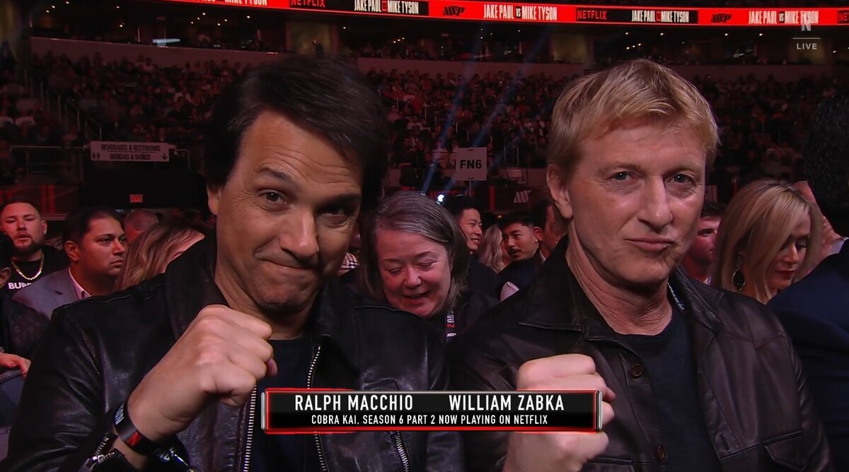 Ah, mira quienes asistieron a la pelea de boxeo
