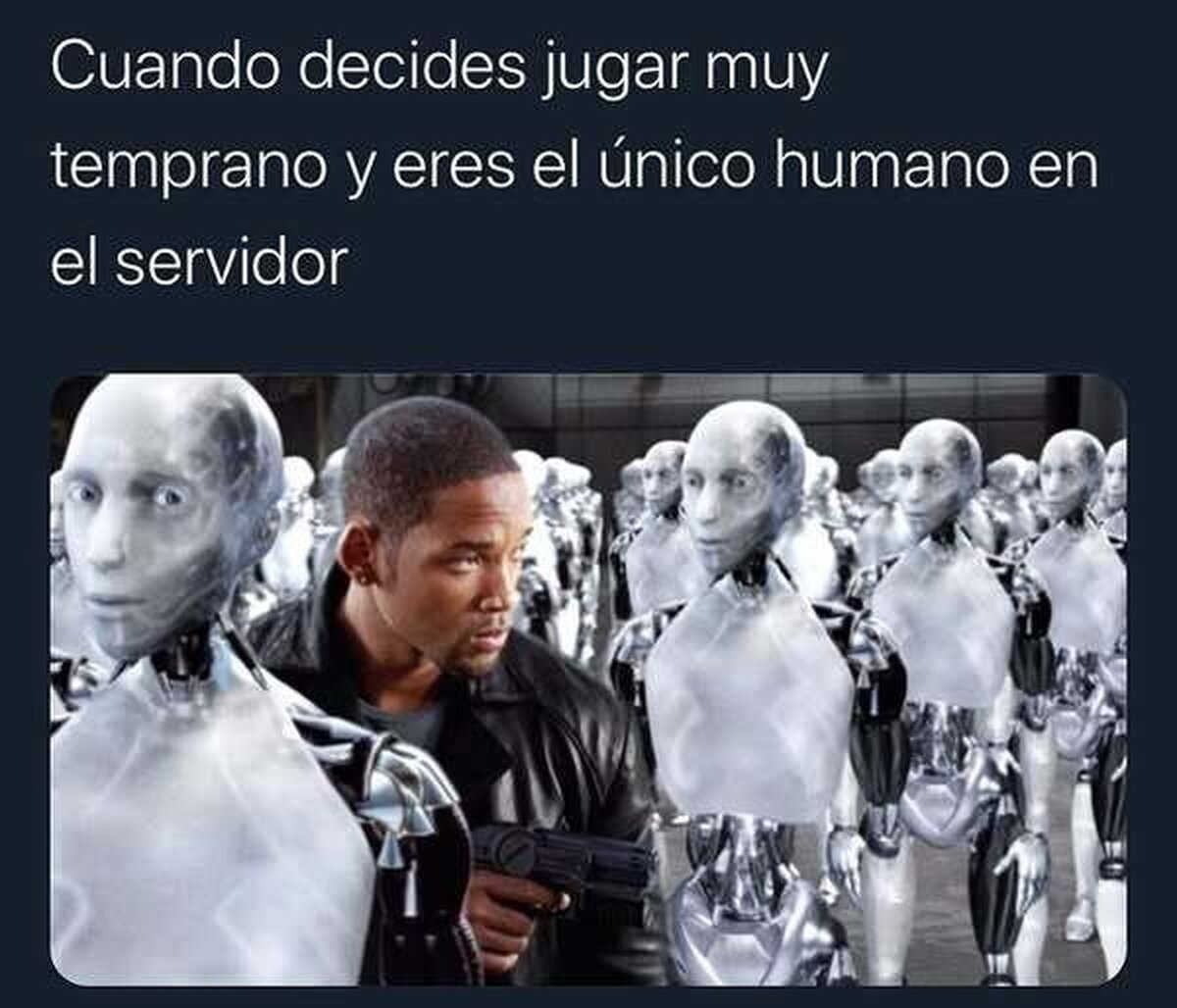 El único humano en el lobby