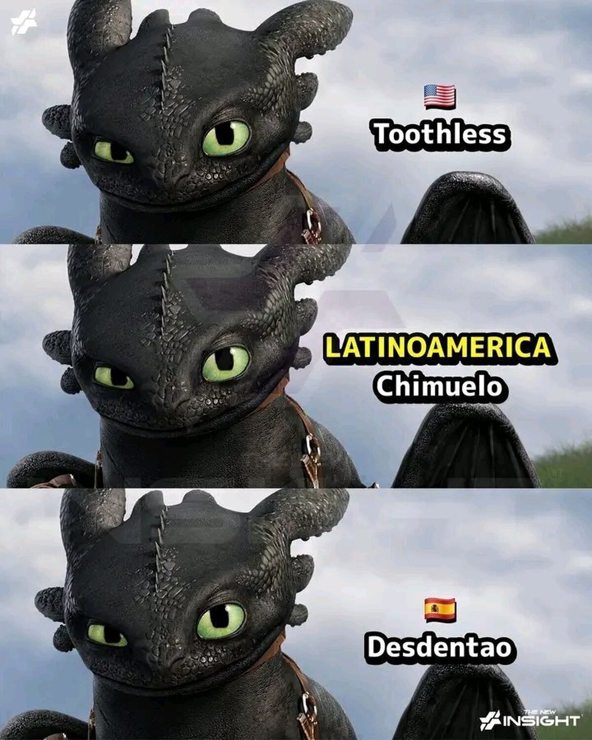 Los distintos nombres de Toothless
