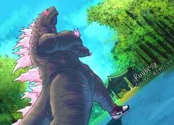 Dur&iacute;sima esta imagen de Godzilla