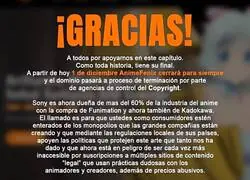 &laquo;La pirater&iacute;a nunca desaparecer&aacute;&raquo;. Famosa web de Anime pirata se despide para siempre con impactante mensaje