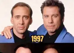 John Travolta y John Travolta 30 a&ntilde;os despues