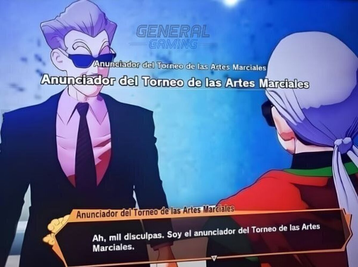 El anunciador del torneo de las artes marciales