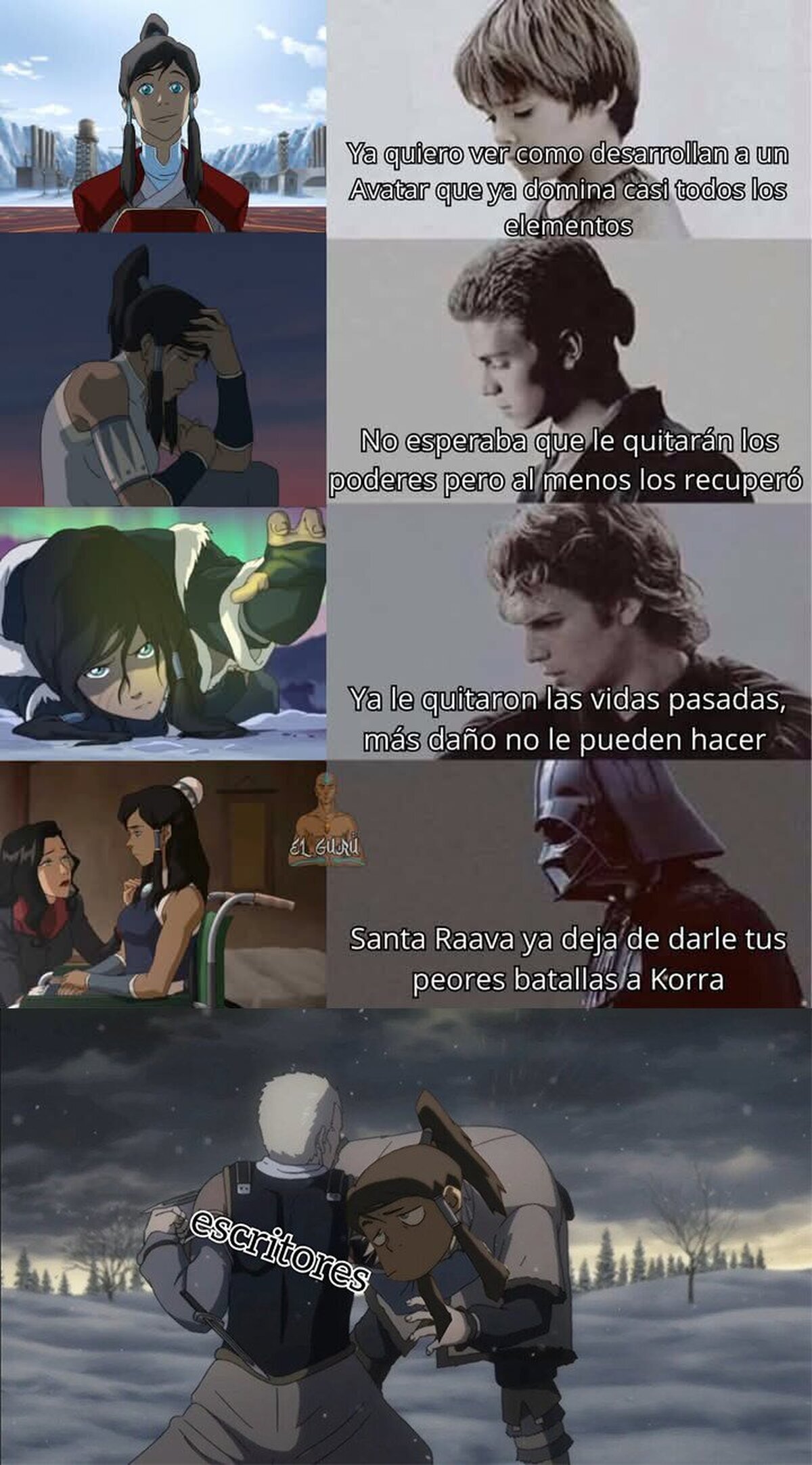 Si las filtraciones son ciertas, Korra es el saco de boxeo de los escritores