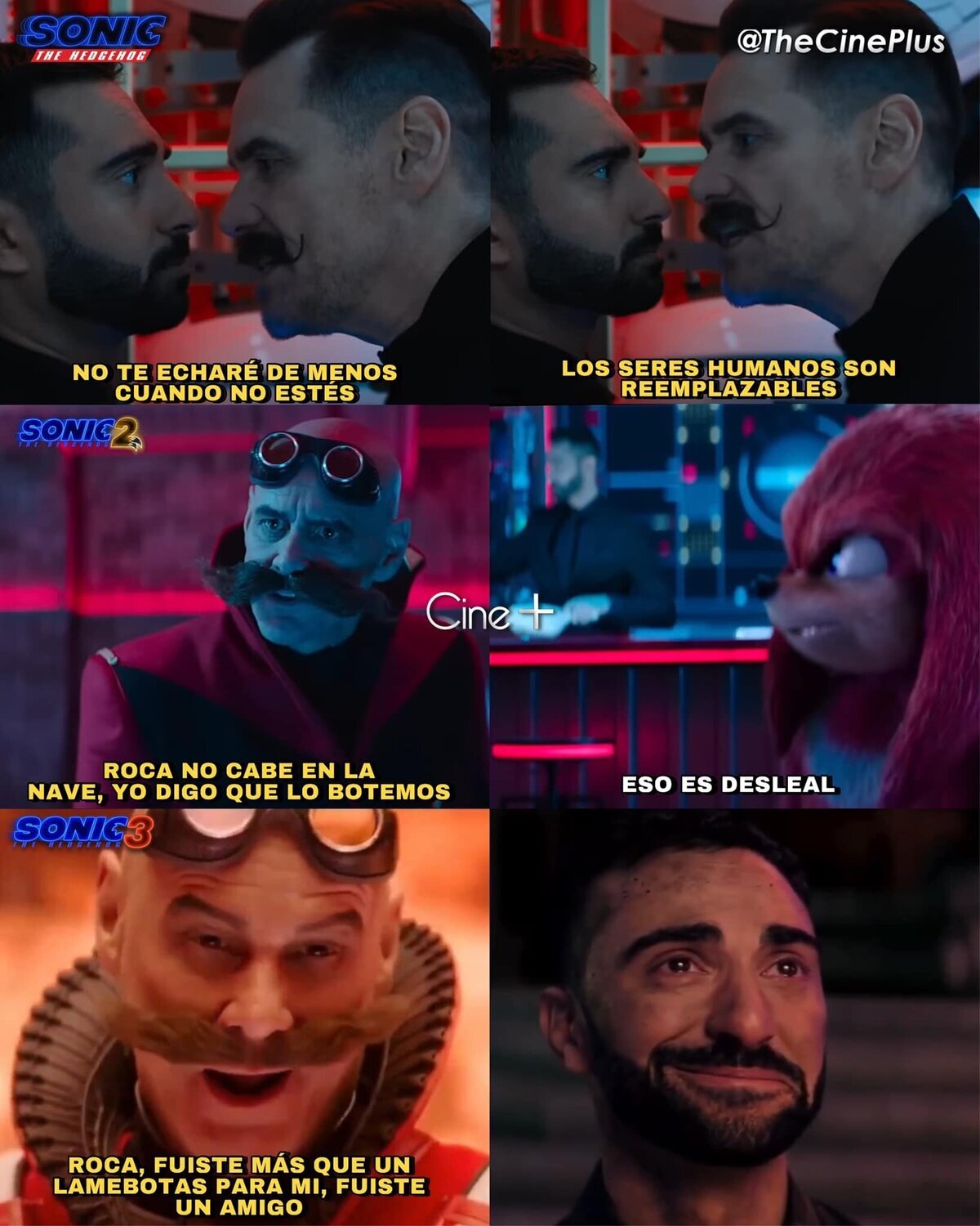 Eggman y su percepción del agente roca a lo largo de las peliculas