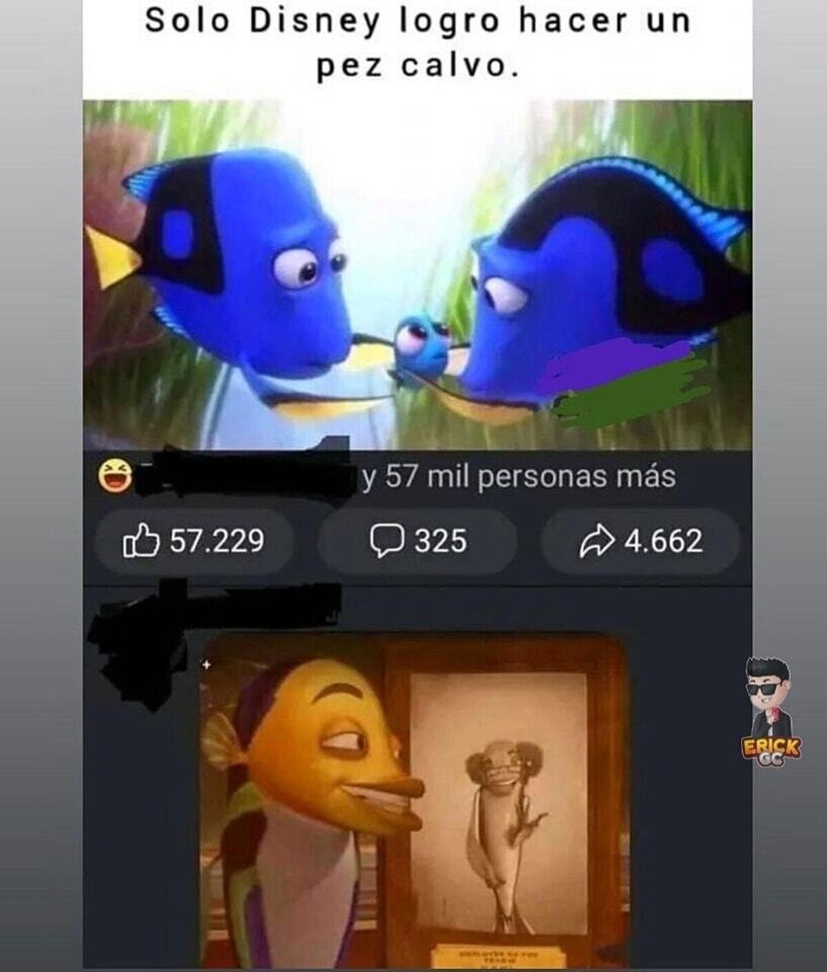 El pez calvo de Dreamworks