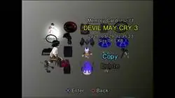 El &iacute;cono de Devil May Cry 3 se pon&iacute;a a llorar si borrabas su partida en la PS2