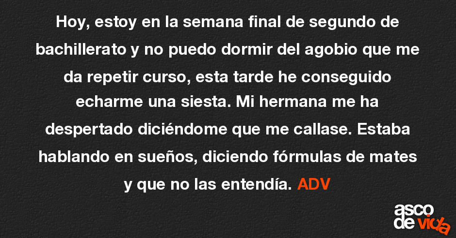 Hoy Estoy En La Semana Final De Segundo De Bachillerato Y No Puedo Do