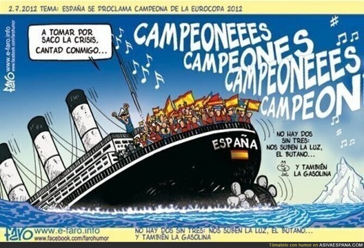 ESPAÑA - Si se hunde el barco... ¡que nos pille de fiesta!