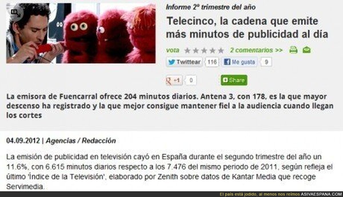 ANTENA 3 - tanto meternos con ellos y no son los peores