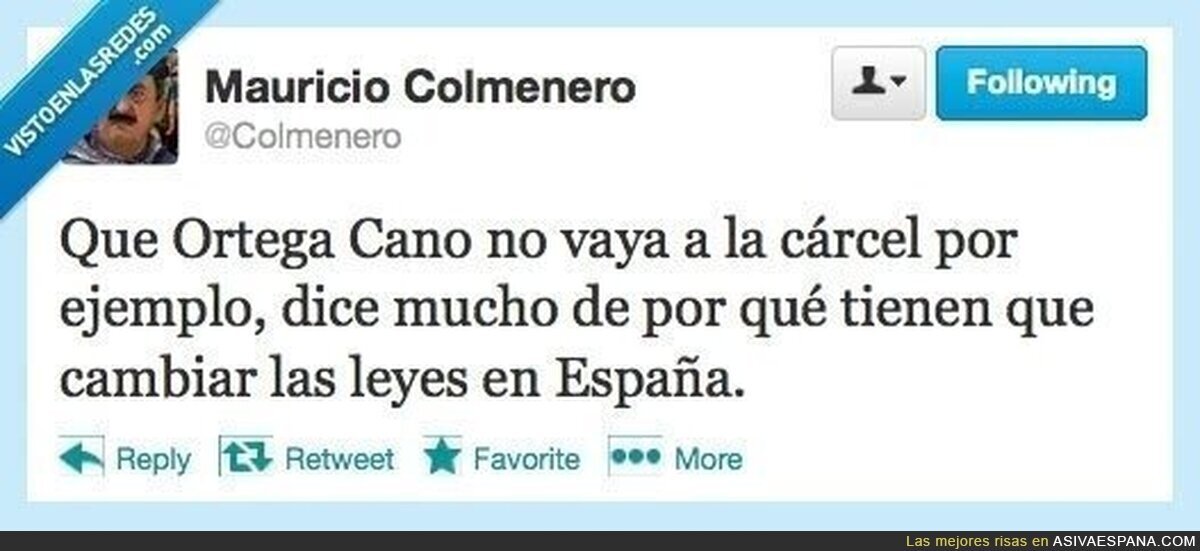 Así está la justicia en España según @Colmenero