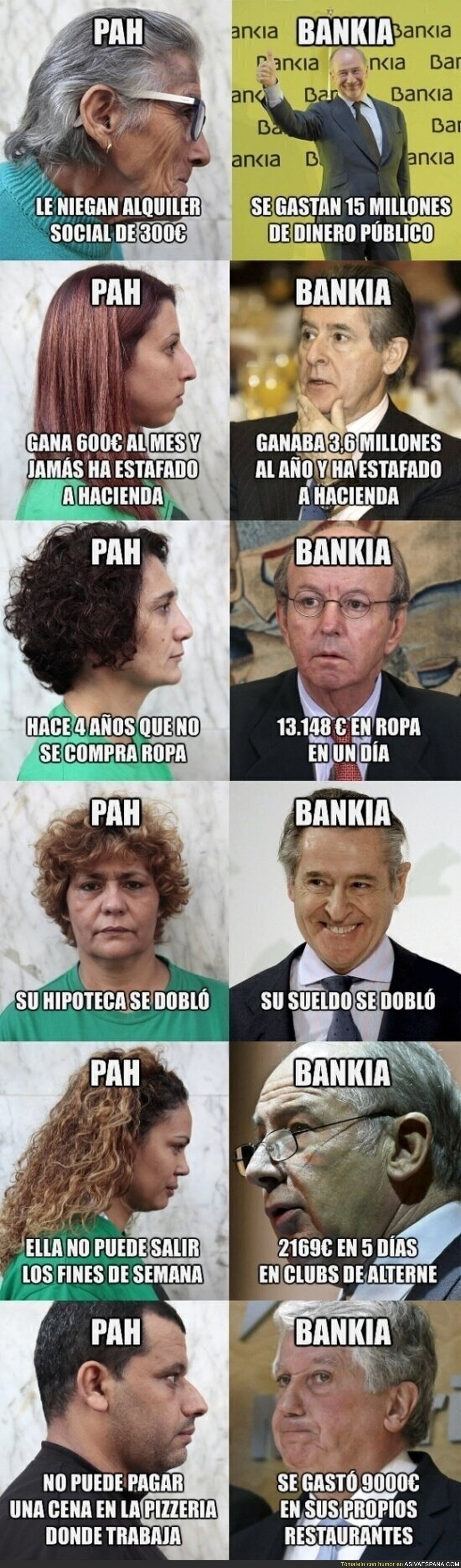 Plataforma Afectados por la Hipoteca vs Bankia - La tomadura de pelo de Bankia en seis memes de la P