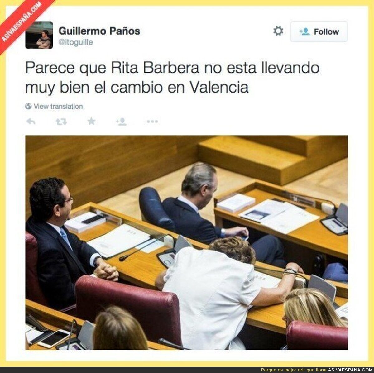 Rita Barberá deja el bar del Ayuntamiento de Valencia para irse al de las Cortes Valencianas