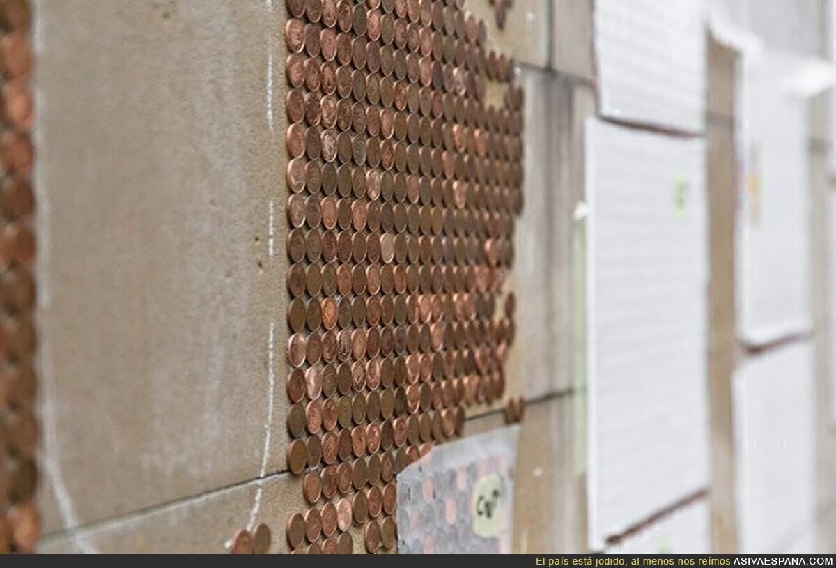 Esta obra de arte de Bilbao estaba formada por 1.000 euros en monedas y no duró ni 24 horas