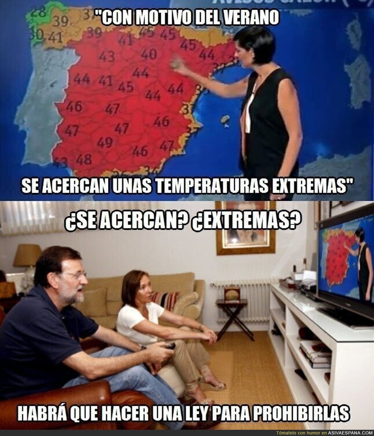 Rajoy contra las temperaturas