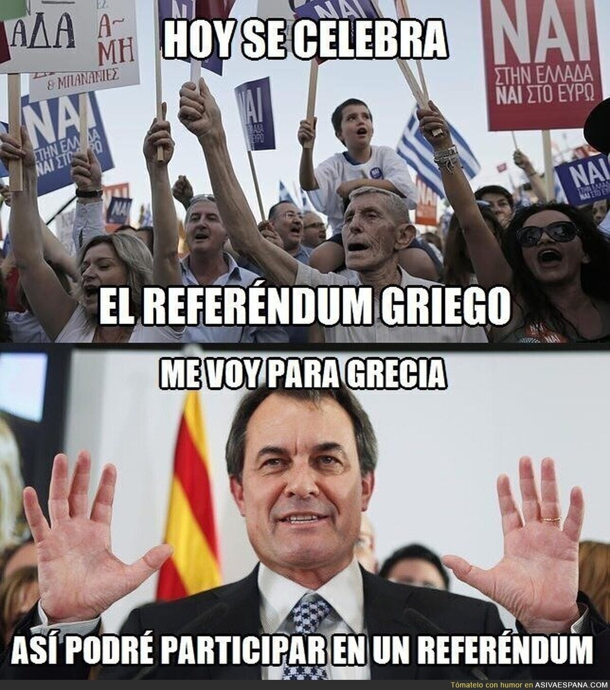 Artur Mas y el referéndum griego