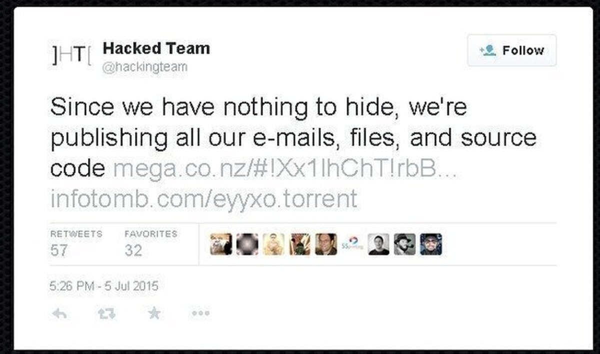 Hackean a 'Hacking team' y 400GB de archivos confidenciales quedan al descubierto(de España también)