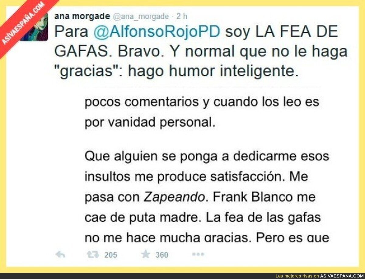 Ana Morgade responde a Alfonso Rojo