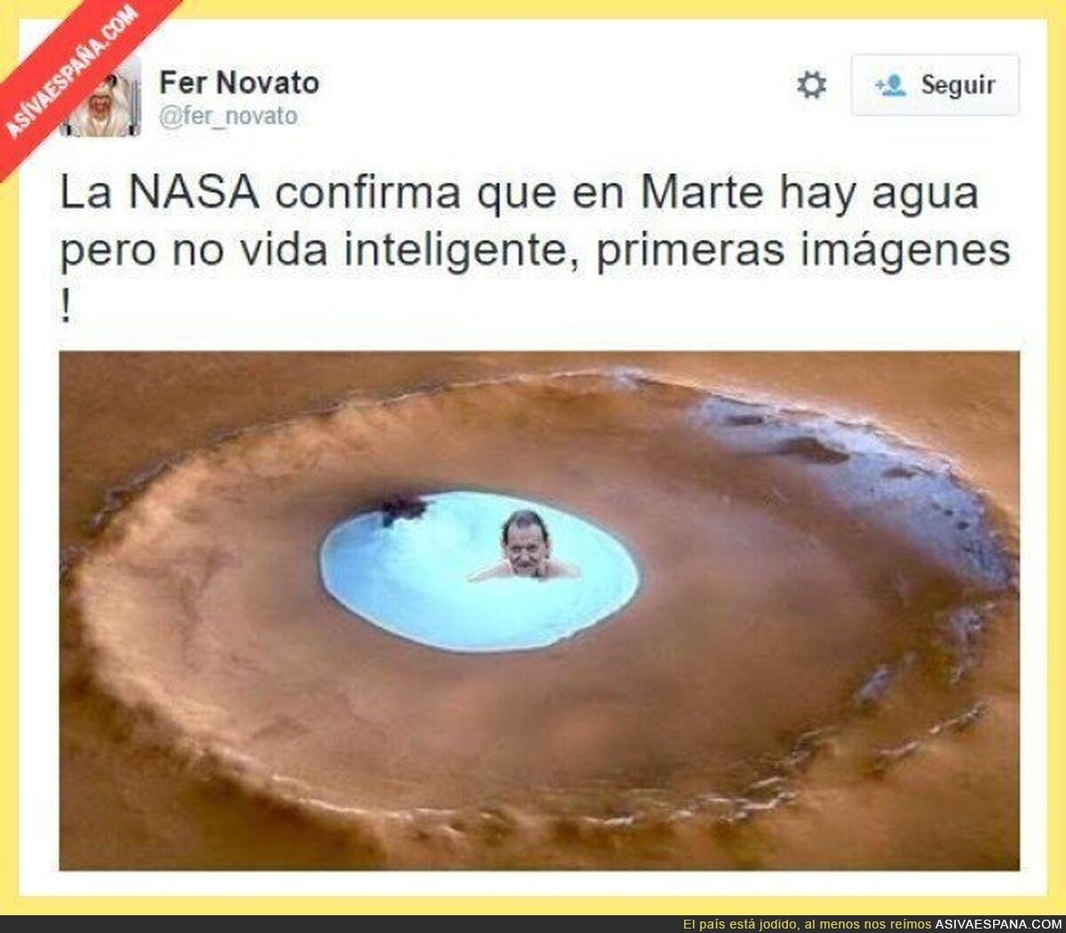 Primera imagen del agua en Marte