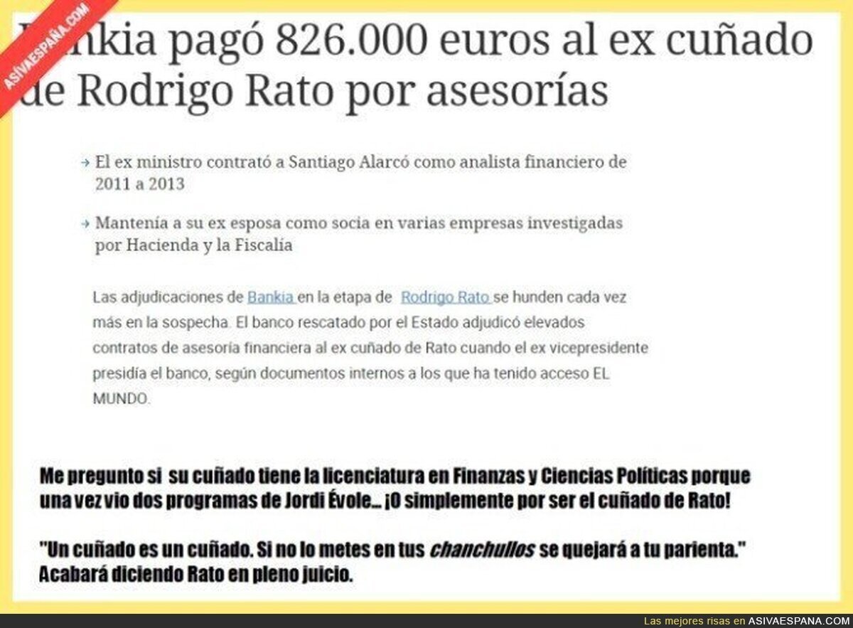 Siguen saliendo cosas de Bankia y Rato