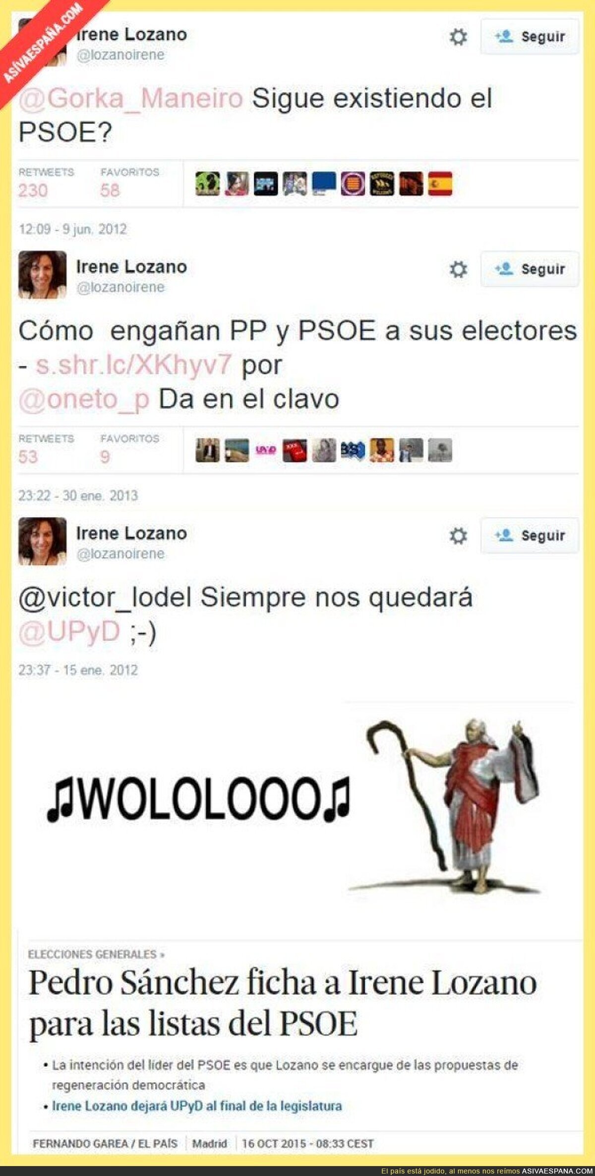 Así ha sido el fichaje de Irene Lozano por el PSOE