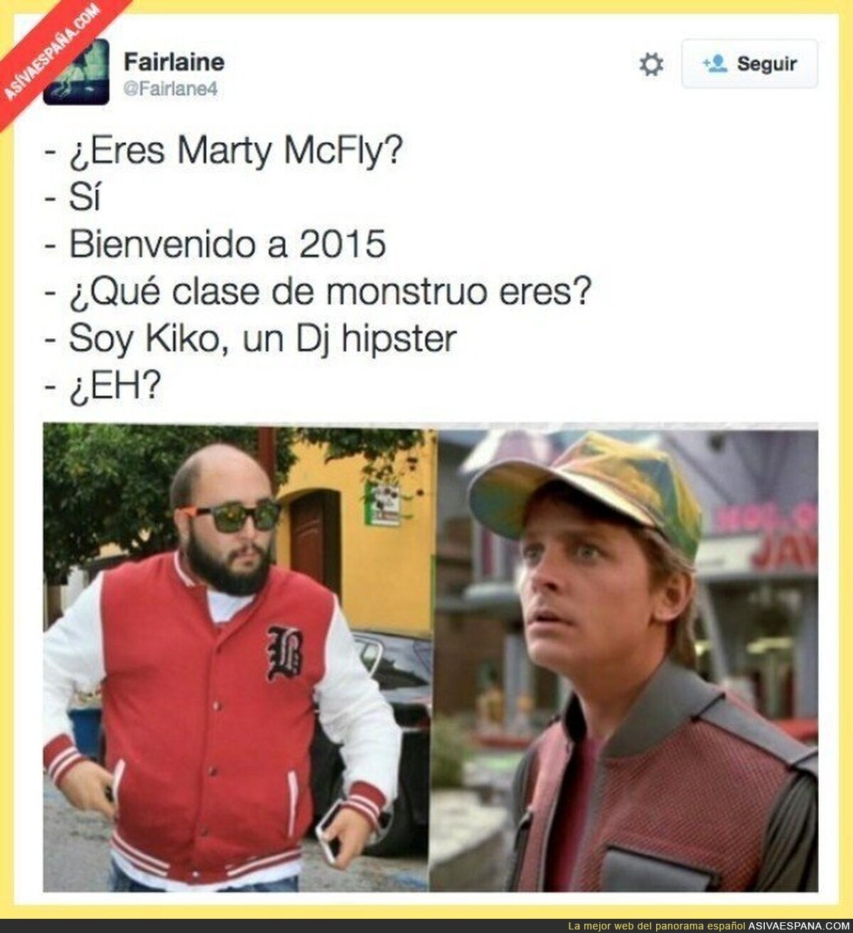 ¡Ahora sí! El primer contacto de Marty McFly con España en 2015