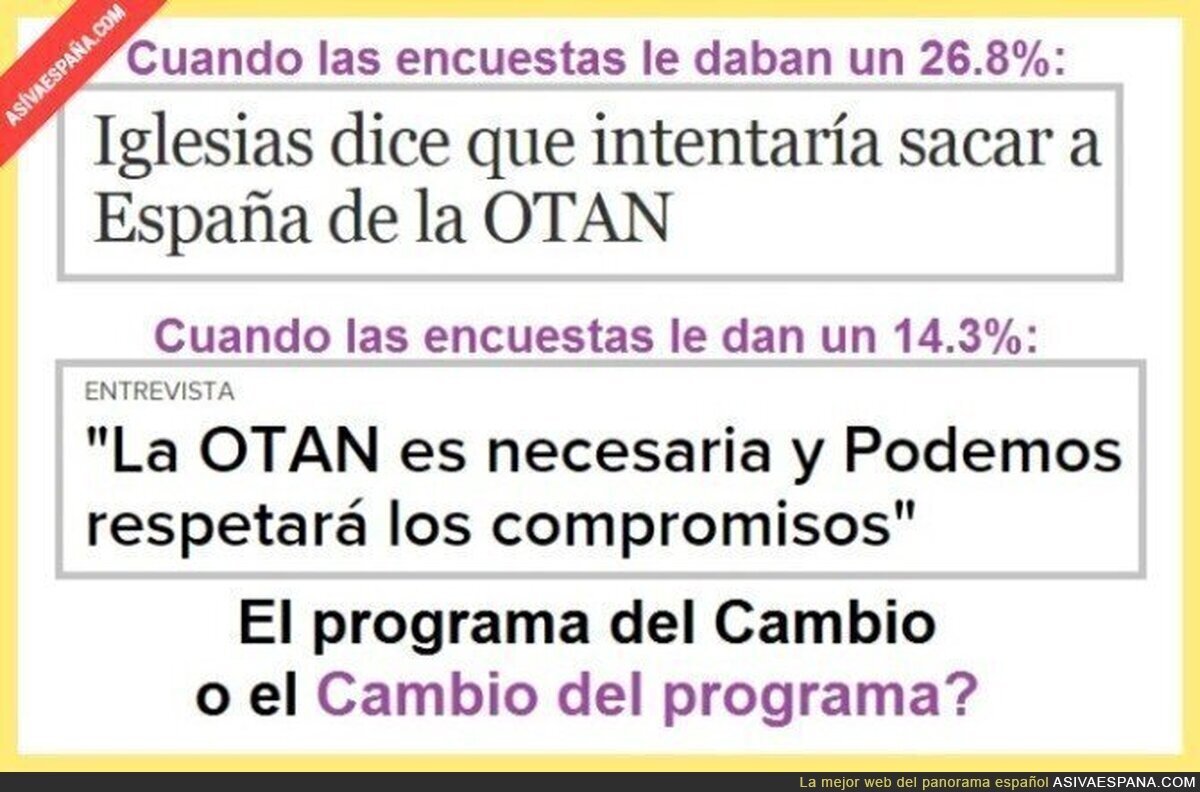 El cambio de rumbo de Podemos