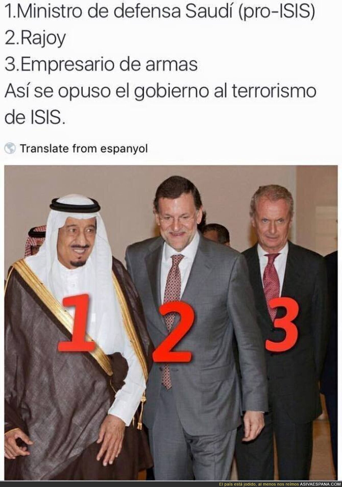 La posición de España con los Terroristas
