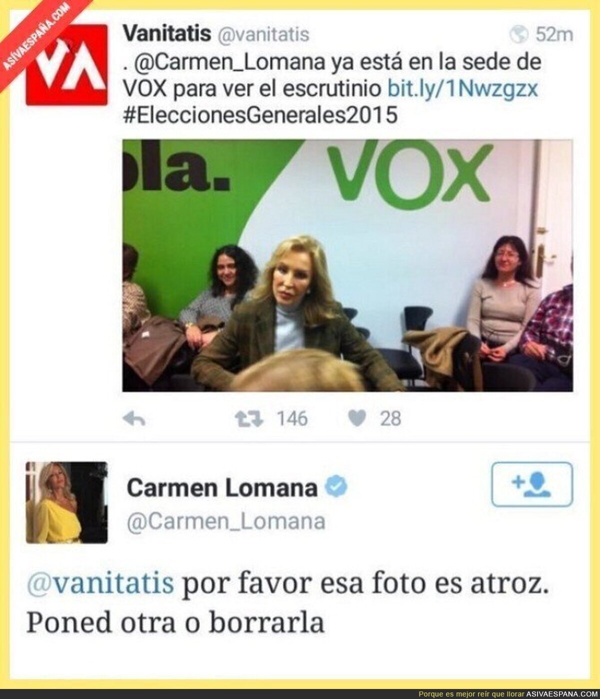 La prioridad para Carmen Lomana