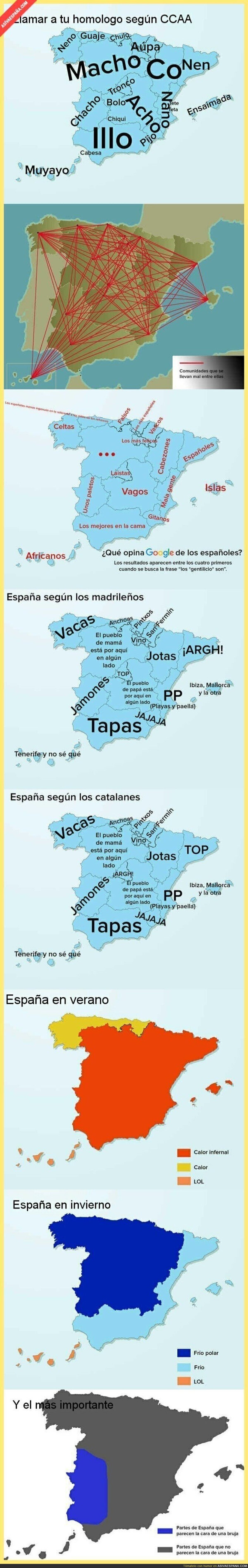 Los diferentes mapas para conocer España