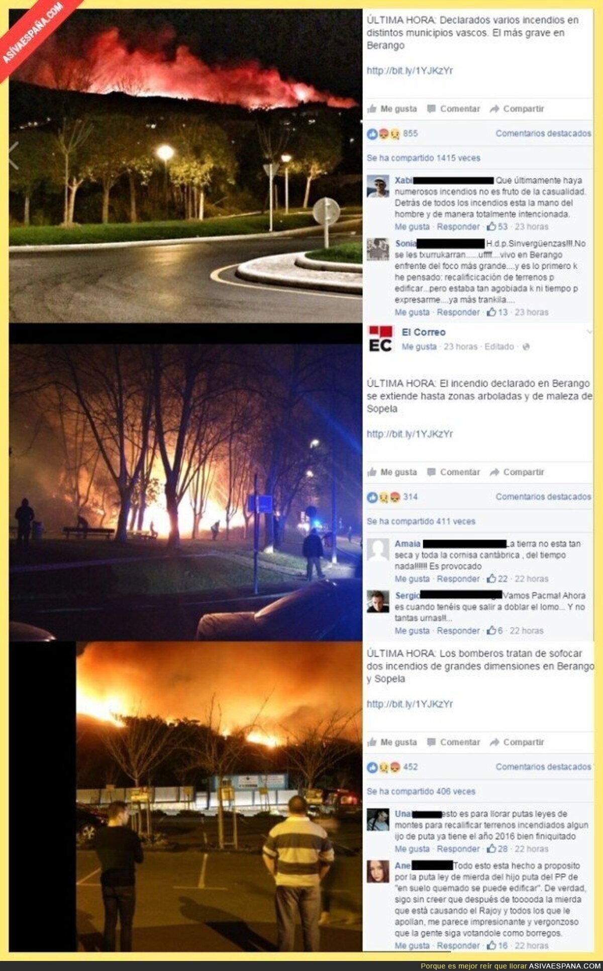 La razón de los incendios en el Norte de España: Vaya vergüenza...