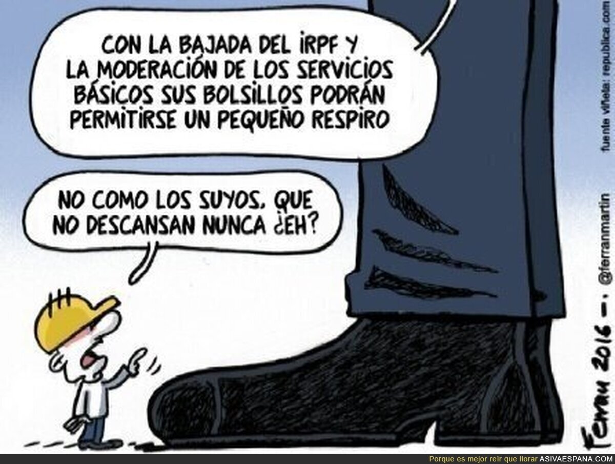 Los bolsillos de la clase media vs los bolsillos de Rajoy.