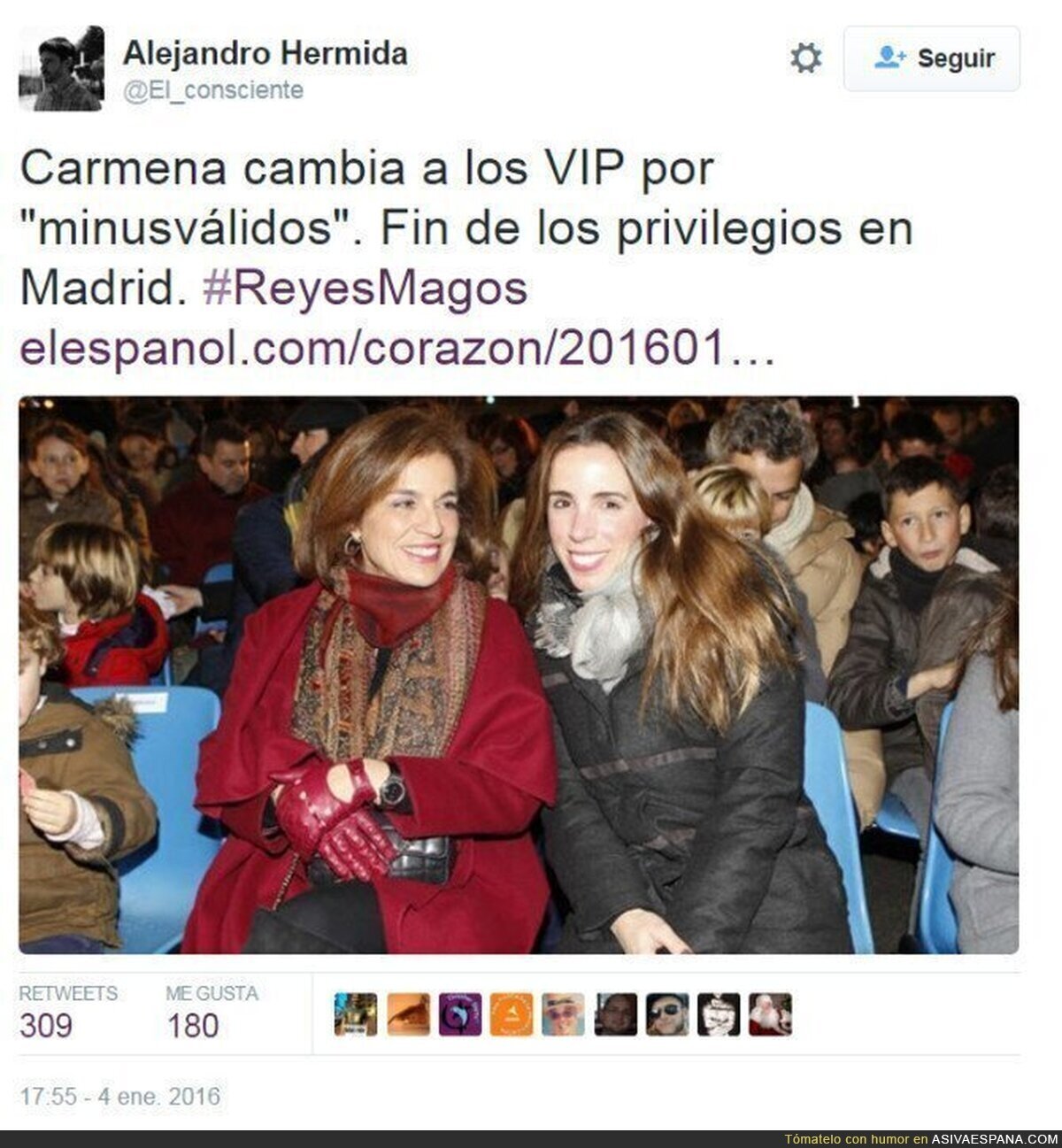 Manuela Carmena y las reacciones de los Palcos VIP para la cabalgata de Reyes
