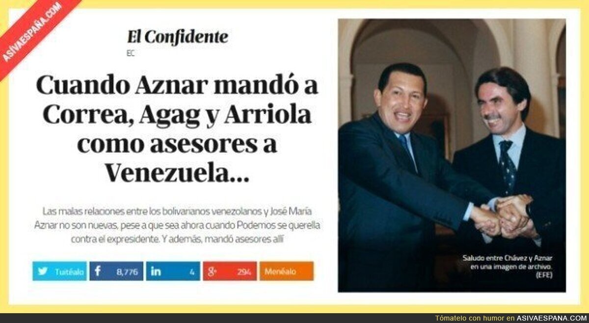 En el fondo Aznar fue todo un bolivariano