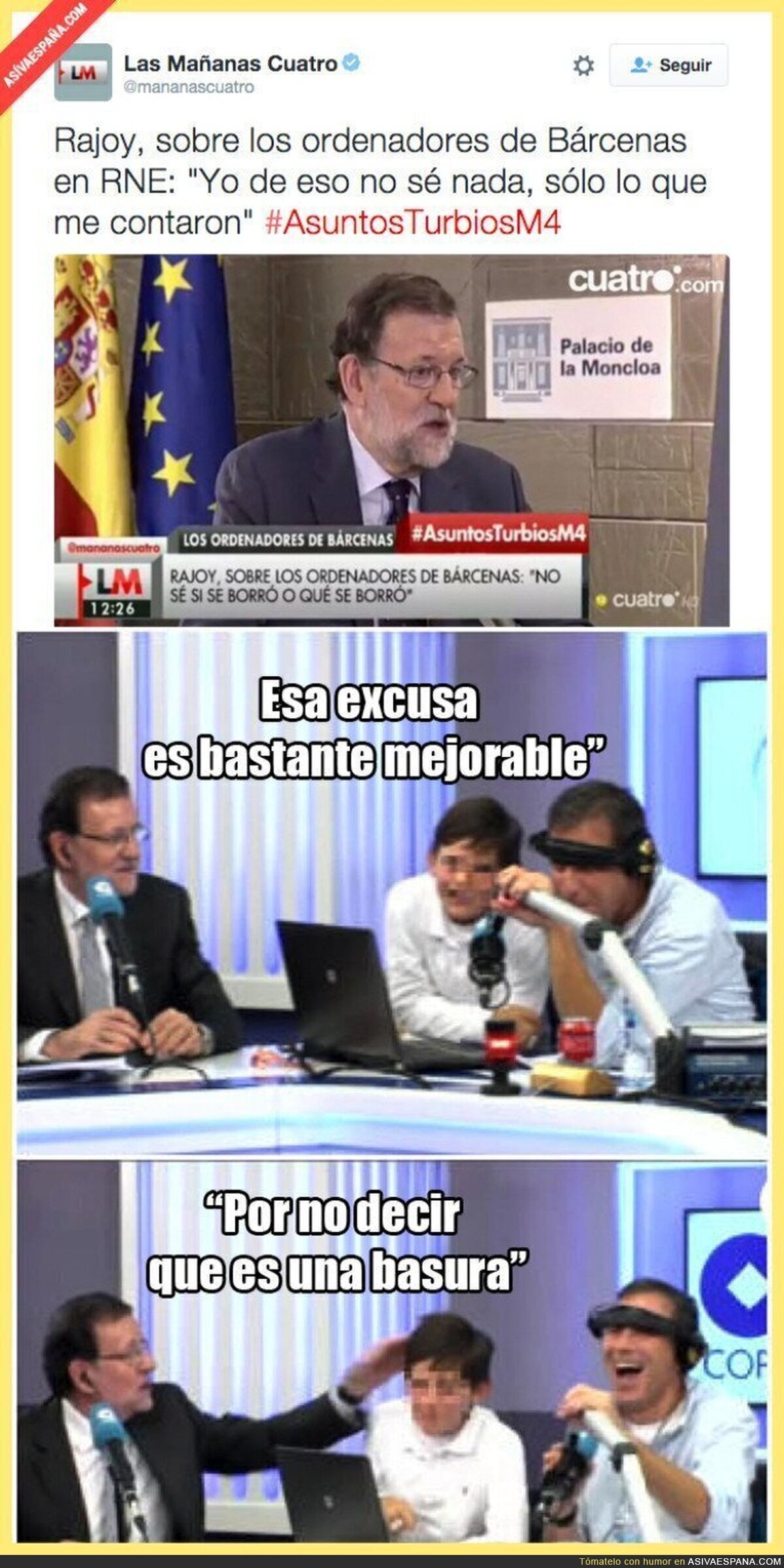 Mariano Rajoy sobre el borrado de los ordenadores de Bárcenas