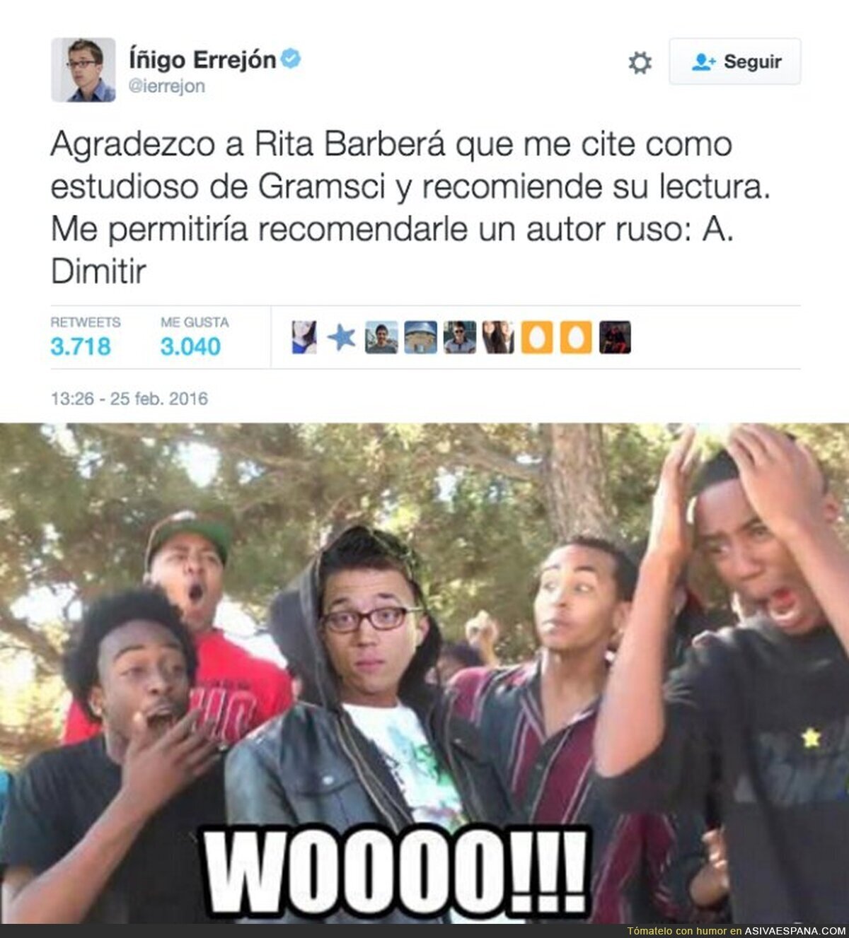 Íñigo Errejón y su gran respuesta a Rita Barberá