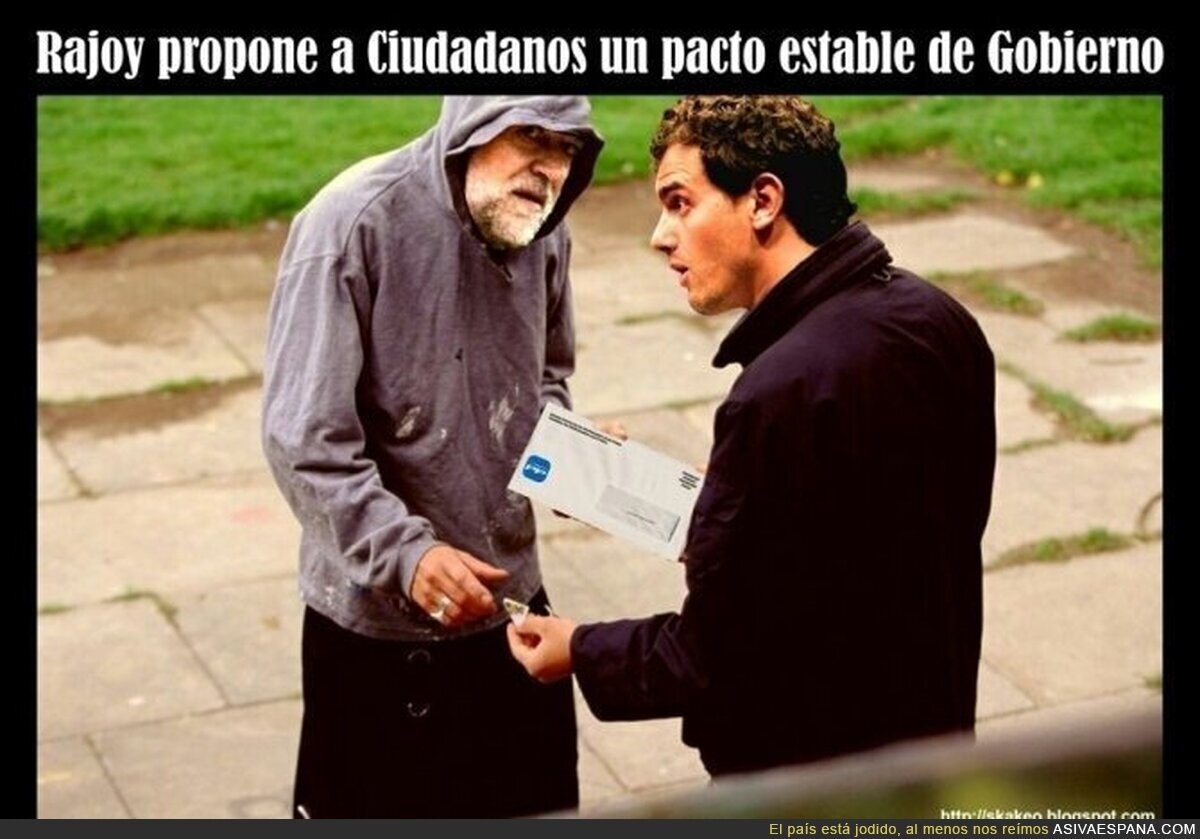 Rivera haciendo pactos con Rajoy