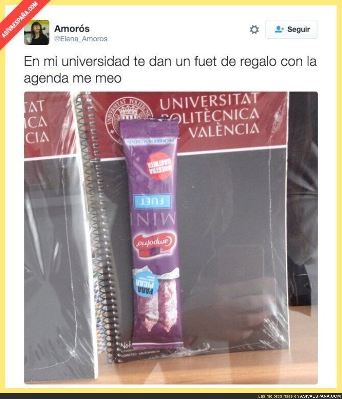 El bonito regalo que te dan en la Universidad Politécnica de Valencia con la agenda