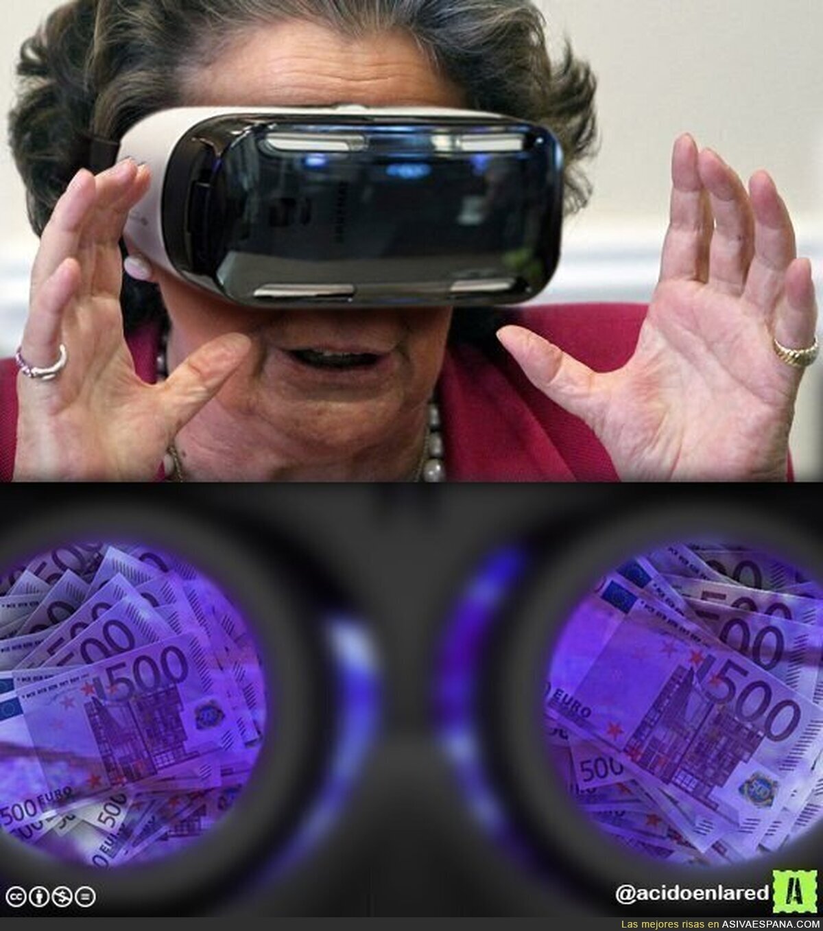 Rita Barberá probando la realidad virtual