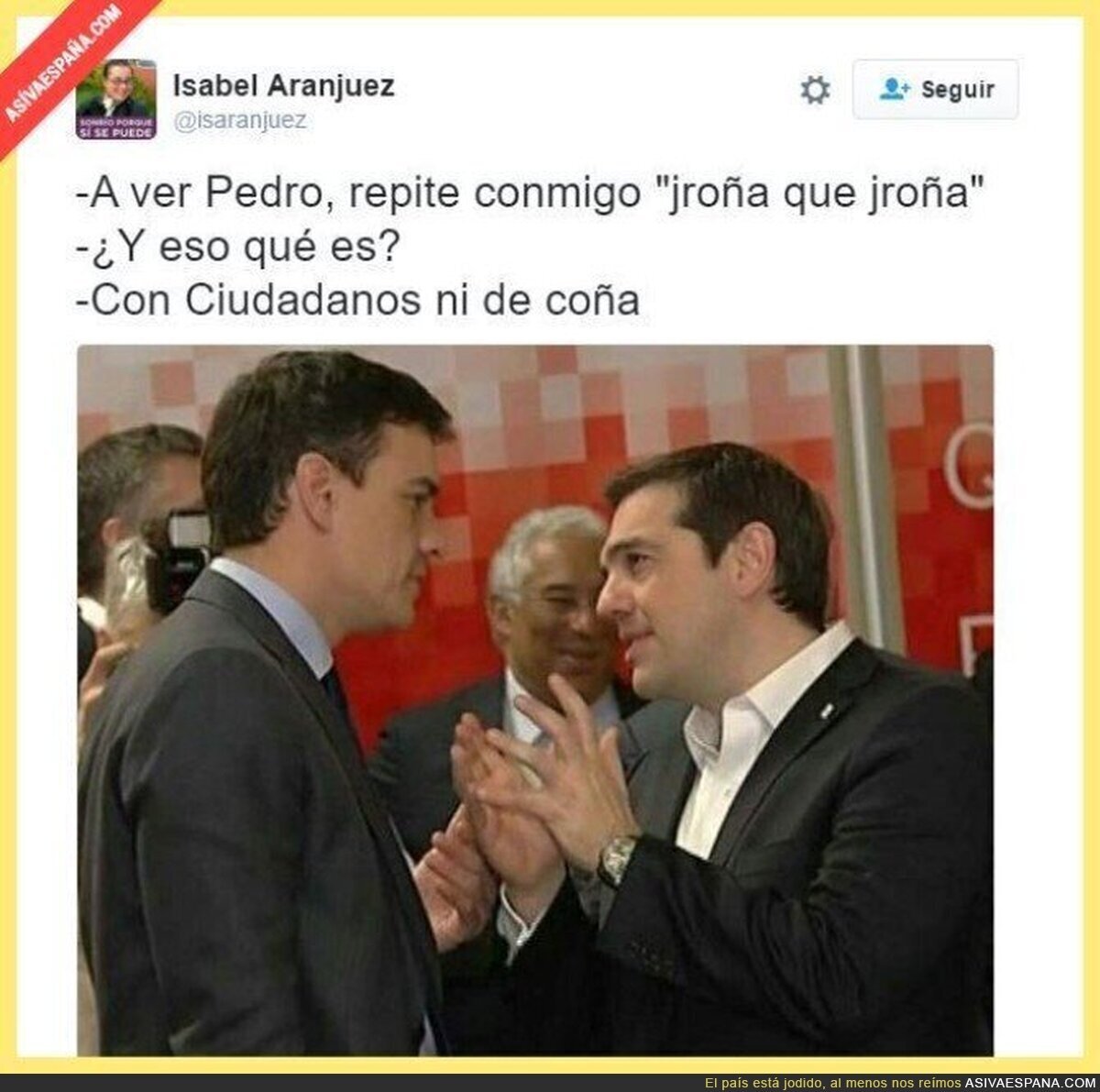 Tsipras se lo deja claro a Pedro Sánchez