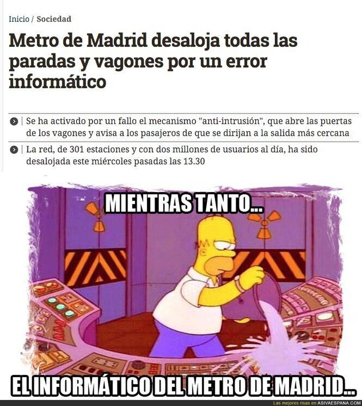 Caos en el Metro de Madrid