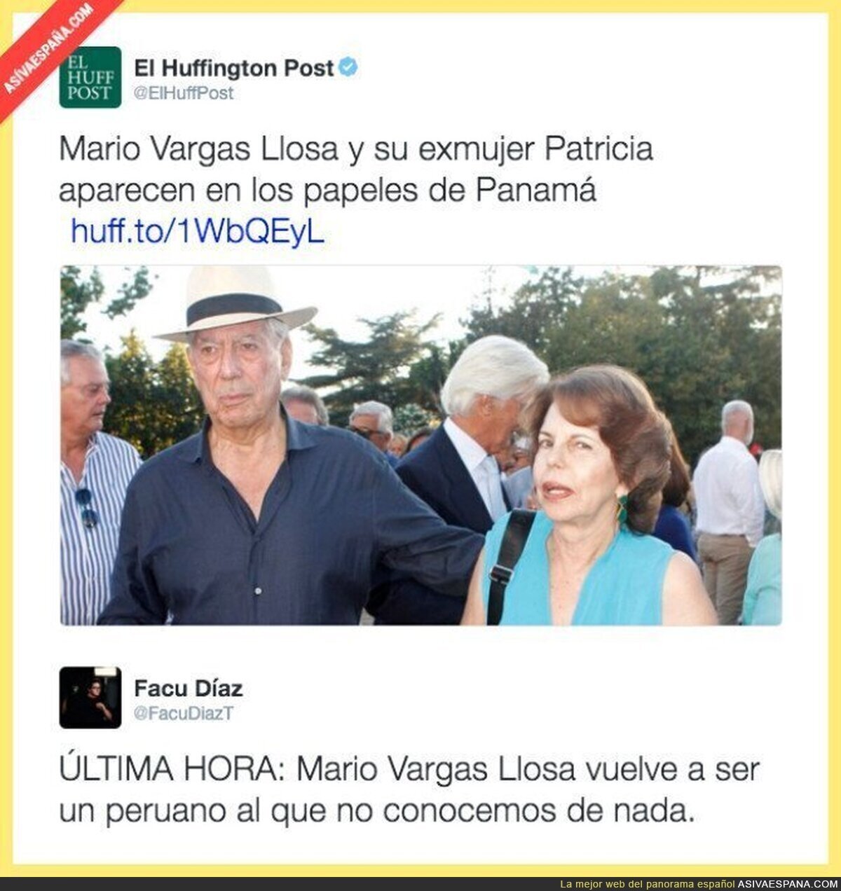 Vargas Llosa también aparece en los papeles de Panamá. Sorpresa