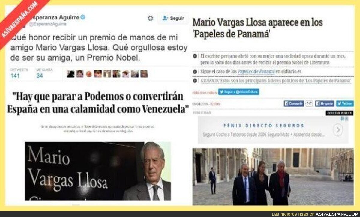 A Vargas Llosa, no le gusta la pobreza de Venezuela, le gusta la pobreza de Panamá