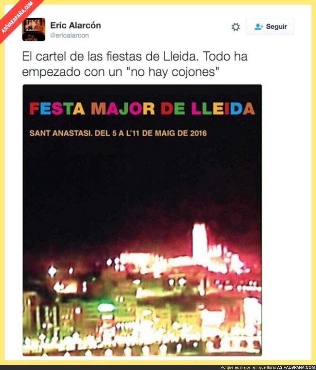 Cutre nivel el cartel de las fiestas de Lleida