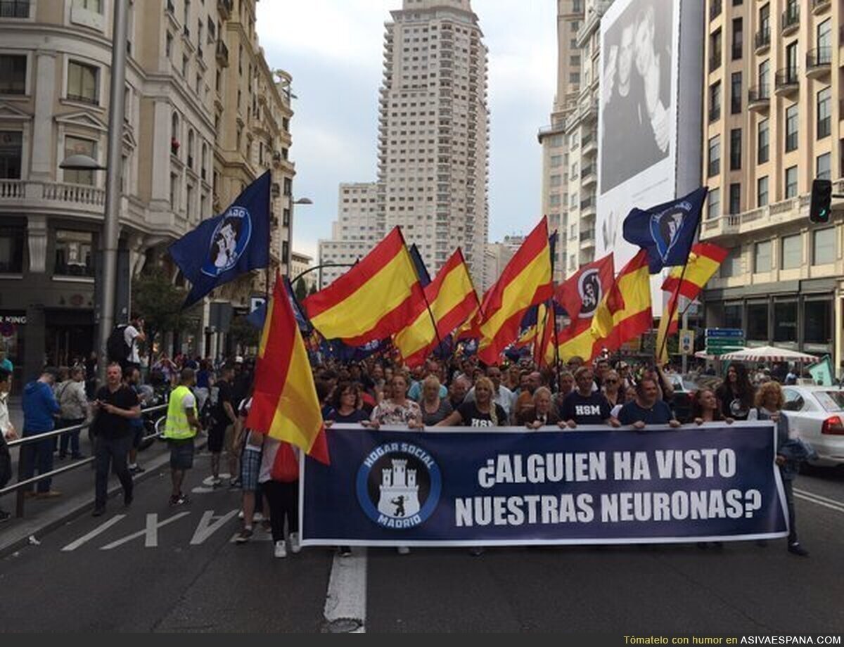 La manifestación nazi por Madrid transcurre con normalidad