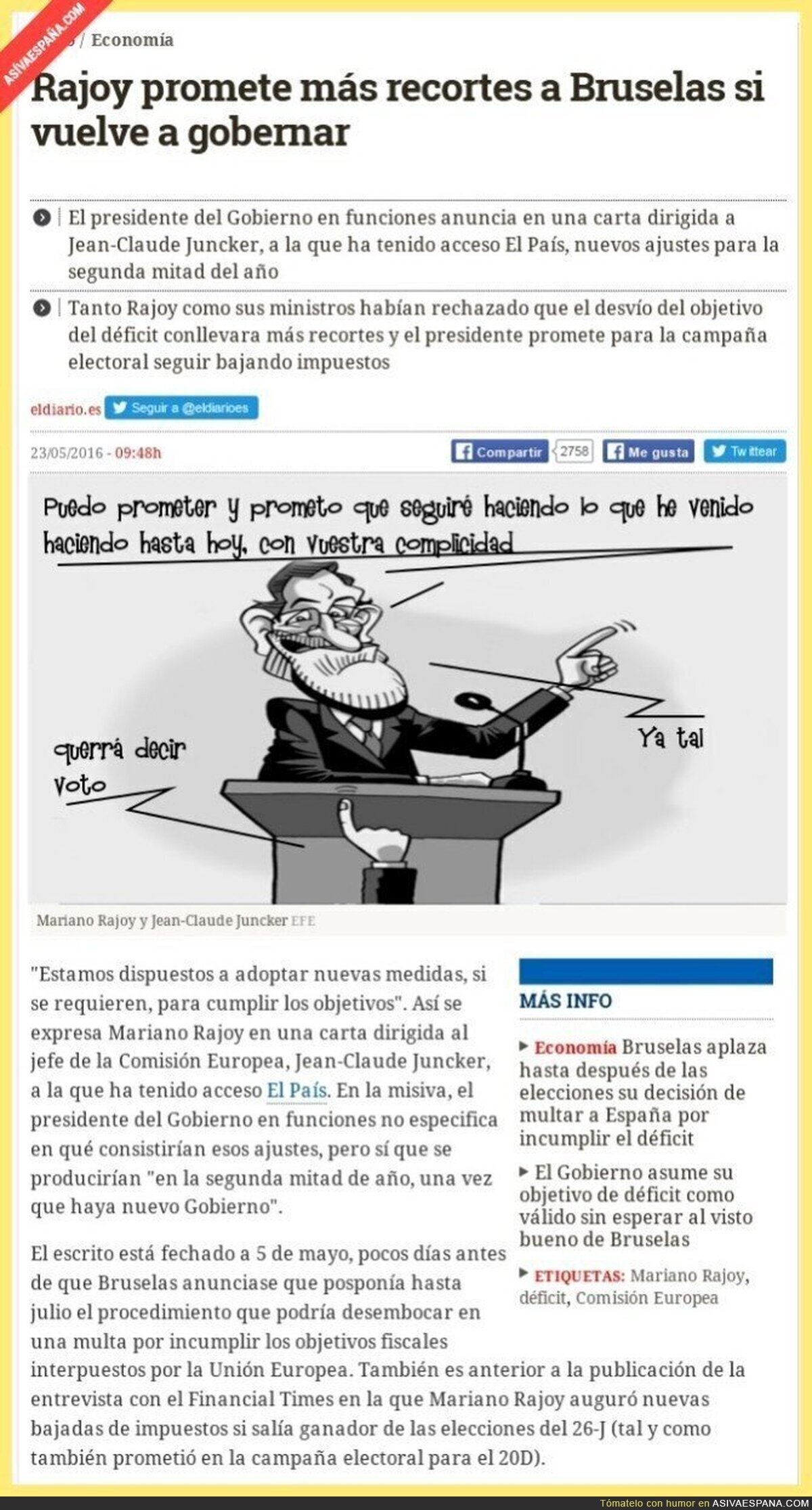 Rajoy al descubierto, pero le siguen votando